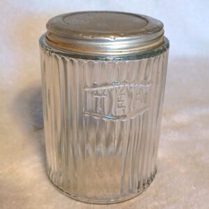 Glass Tea Storage Jar with Silver Lid